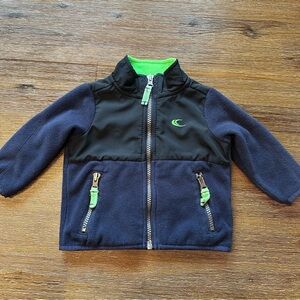 3/20$ Carter's Baby Navy Fleece Zip Up Jacket size 9 months